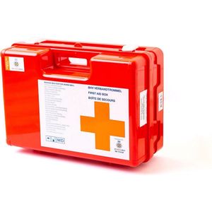 EHBO - Verbandkoffer BHV Norm 2021 - Oranje Kruis - Compleet met Wandbeugel - Stootvast en Krasvrij