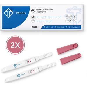 Telano Zwangerschapstest Midstream Vroeg – Gevoelige test - 2 Stuks