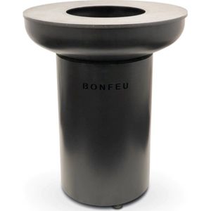 BonFeu BonBiza Zwart - Staal - Buitenkoken - Plancha Bakken - Plancha BBQ - 80x80x100 cm