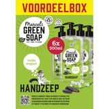 Marcel's Green Soap - Tonka en Mugulet handzeep - Handzeepdispenser - 100% milieuvriendelijk - 100% veganistisch - 97% biologisch afbreekbaar - 500 ml - 6 verpakkingen