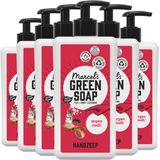 Marcel's Green Soap - Handzeep Argan en Oudh – zeepdispenser voor de handen – 100% milieuvriendelijk – 100% veganistisch – 97% biologisch afbreekbaar – 500 ml – 6 verpakkingen