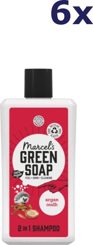 Marcel's Green Soap - Vegan Shampoo - 6x300ml - Natuurlijke Ingrediënten