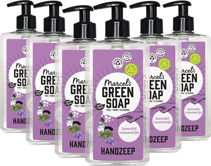 Handzeep - Lavendel en Rozemarijn - Natuurlijke Ingrediënten - 6 Stuks