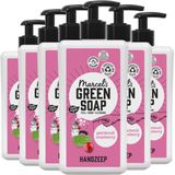 6x Marcel's Green Soap handzeep patchouli en cranberry (500 ml)