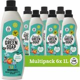Marcel's Green Soap - Wasmiddel Kleur - Perzik & Jasmijn - 6x 1 Liter