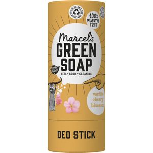 Marcel's Green Soap Deodorant 40g - Vanille & Kersenbloesem - Plantaardig - Milieuvriendelijk - Plasticvrij - Vegan