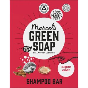 1+1 gratis: Marcel's Green Soap Shampoobar Argan & Oudh 90 gr