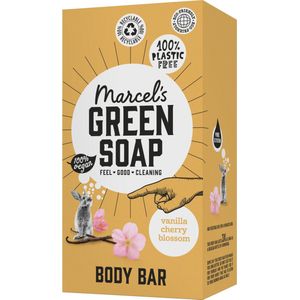 Marcel's Green Soap Body bar Vanilla & Cherry Blossom - 150 gr