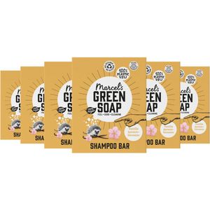 Marcel's Green Soap - Shampoo Bar - Vanille - Kersenbloesem - 6x90g