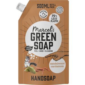 Marcel's Green Soap Handzeep 500 ml - Sandalwood & Kardemom - Groenten - Milieuvriendelijk - Vulverpakking - Veganistisch