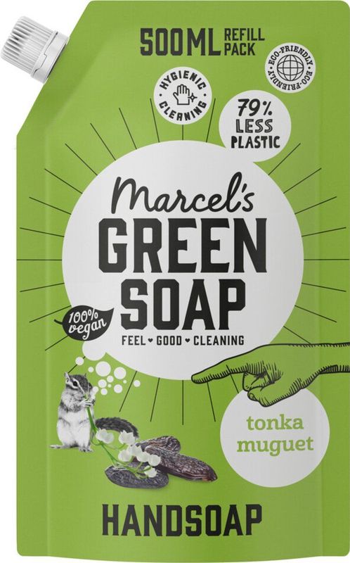 Marcel's Green Soap Handzeep Tonka & Muguet Navul Stazak 500 ml
