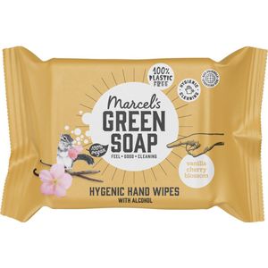 Marcel's Green Soap Hand doekjes Vanille en Kersenbloesem 15 stuks