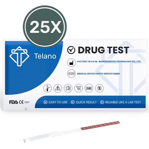 Telano Drugstest 25 stuks Cannabis THC (Wiet Marihuana) Drugtesten Urine Strips