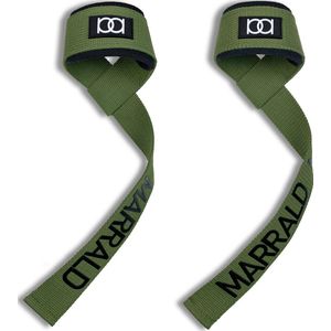 Marrald Lifting Straps - set van 2 - Padded - Anti Slip - fitness crossfit deadlift grip - Groen