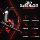 Strex Gaming Headset met Microfoon Rood - Geschikt voor PC + PS4 + PS5 + Xbox One + Xbox Series