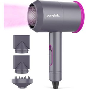 Purelab Föhn met Diffuser - Ionische Haardroger - 3 Standen - Krullen - Haarföhn Zwart