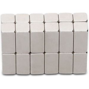 Supermagneetjes - Magneten voor radiatorfolie 20 stuks - Blokmagneten - Vernikkeld