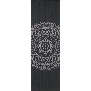 Yogamat sticky extra dik mandala zwart - Lotus - 6 mm
