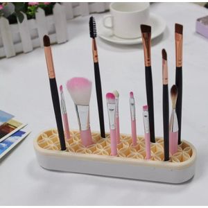 Make up borstel houder draagbare make-up organizer Cosmetische opbergbox make-up kwasten Geel ( alleen borstelhouder, geen borstels)