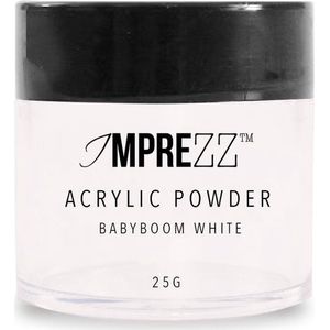 IMPREZZ® acrylpoeder - acrylic powder Babyboom White 25 gr. - Soft white