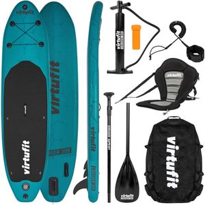 VirtuFit Supboard Cruiser 305 - Blauwe - SUP board Opblaasbaar - Stand Up Paddle Board - Inclusief accessoires en draagtas - Tot 180 kg