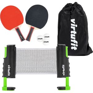 VirtuFit Verstelbaar Tafeltennisset - Met tafeltennistafel batjes en 3 pingpongballen