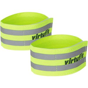VirtuFit Reflecterende Veiligheidsband - Hardloop Verlichting - Geel - Sportarmband Reflector