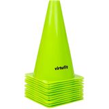 VirtuFit Pionnen Set - 23 cm - 12 Stuks - Groen - Voetbal trainingshoedjes