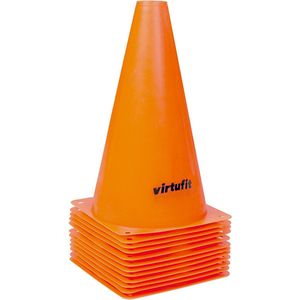 VirtuFit Pionnen Set - 23 cm - 12 Stuks - Oranje - Voetbal Trainingshoedjes