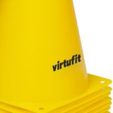 VirtuFit Pionnen Set - 23 cm - 12 Stuks - Geel - Voetbal trainingshoedjes