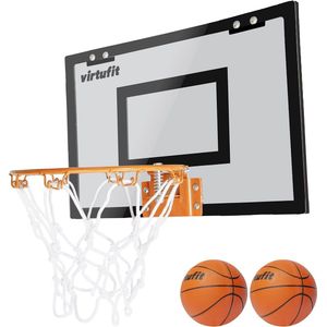 VirtuFit Pro Mini Basketbalbord - Mini Hoop -  Met 2 Ballen en pomp - Basketbalring - Zwart