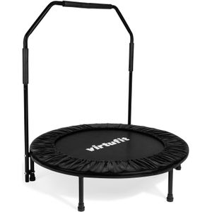 VirtuFit Opvouwbare Fitness Trampoline met Handvat - Zwart - 100 cm