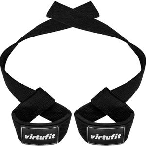 VirtuFit Padded Lifting Straps - Katoen - Zwart