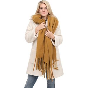 Emilie scarves - sjaal - wintersjaal - kerrie geel - extra lang