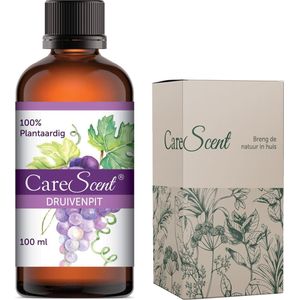 CareScent Druivenpit Olie (Koudgeperst) - 100% Puur - voor Huid, Haar, Verdunnen Etherische Olie - 100 ml