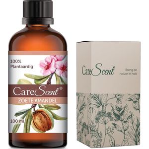 CareScent Zoete Amandel Olie (Koudgeperst) - 100% Pure Basisolie - voor Huid en Haar - 100 ml