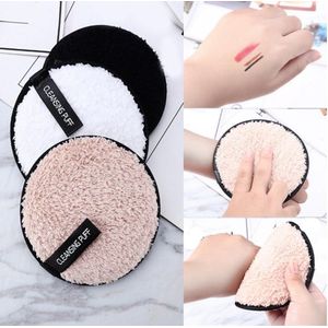 Hiden | Microfiber Gezichtspad - Make up remover - Make up pads herbruikbaar - Katoen - Beauty & Make-up | Wit