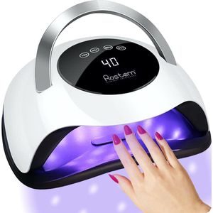 Rostem 120 Watt UV LED Nageldroger - Nagellamp - Perfect Uitgeharde Nagel Gellak - LED Lamp - Lange Snoer - Wit