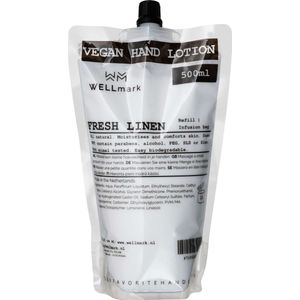 Wellmark Navulverpakking Hand Creme Frisse linnen 500ml 8719325913750