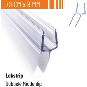 Simple Fix Douchestrip - Lekstrip - Waterkering - Douchedeurafdichting 70CM Lang - 6/7/8MM Glasdikte - Lekdorpel