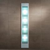 Sunshower Deluxe White - 32x187x16cm - UV- en infrarood - inbouw - full body - 2000watt - aluminium wit 80015