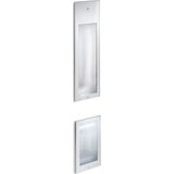 Sunshower pure duo infrarood inbouwapparaat 20x62x10 cm en 20x32x10 cm met kuitbrander aluminium