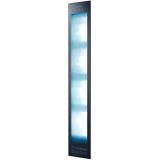 Sunshower Deluxe Black - 32x187x16cm - UV- en infrarood - inbouw - full body - 2000watt - aluminium zwart 80016