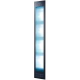 Sunshower Deluxe Black UV- en Infrarood Lampen Inbouw - 32x187x16 cm - Zwart / Aluminium