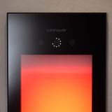 Sunshower Deluxe Black UV- en Infrarood Lampen Inbouw - 32x187x16 cm - Zwart / Aluminium