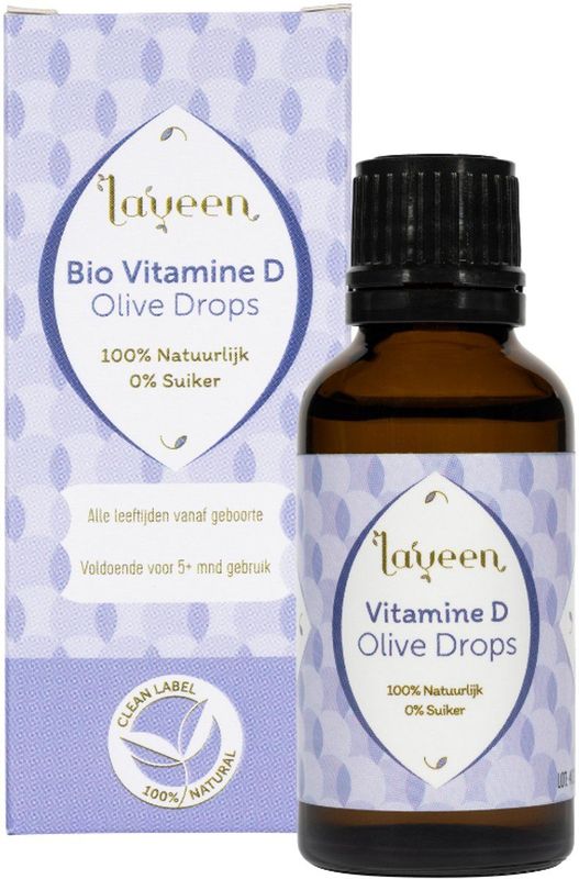 Laveen Vitamine D BIO druppels (30ml) 100% natuurlijk | suiker- en zoetstofvrij