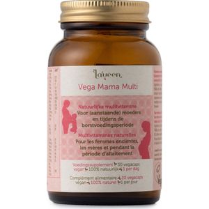 Laveen - Vega Mama Multi | 100% natuurlijk en vegan gecertificeerd | Alles in 1 multivitamine met actieve foliumzuur