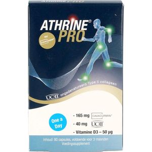 Athrine® PRO - UC-II®, CAVACURMIN® en Vitamine D3 - 90stuks (3 maanden verpakking)
