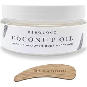 100% Biologische Kokosolie - 100ml pot - Met Spatel - Herstellende en Hydraterende Huidverzorging - Voor Huid en Haar