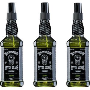 Bandido Aftershave/Cologne 3-pack Army 350ml - Langdurige Frisheid na het Scheren - Verzorgend - Hoog Alcoholpercentage 70% - Voordeelbundel 3 stuks